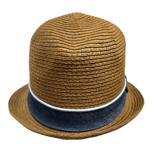 PENUIN BRAND Brown and Denim BLUE BAND with PEQUIN LOGO FEDORA Style L/XL - Picture 10 of 17